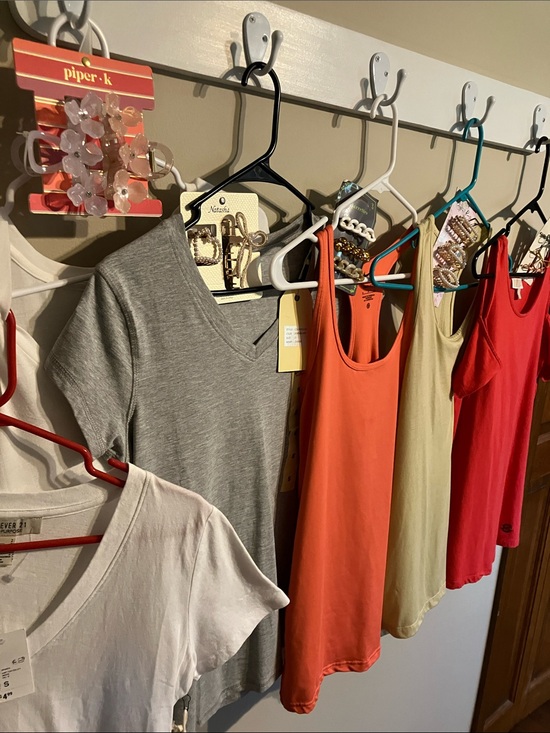 Nike Tops - Nike Racerback Tank Tops & White and Gray Tees plus a set of clips w/ each one